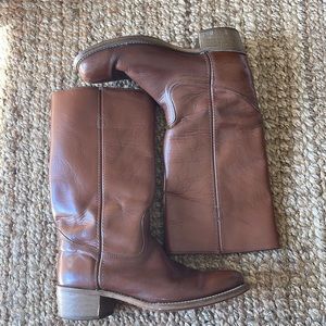 vintage frye american classic brown leather boots